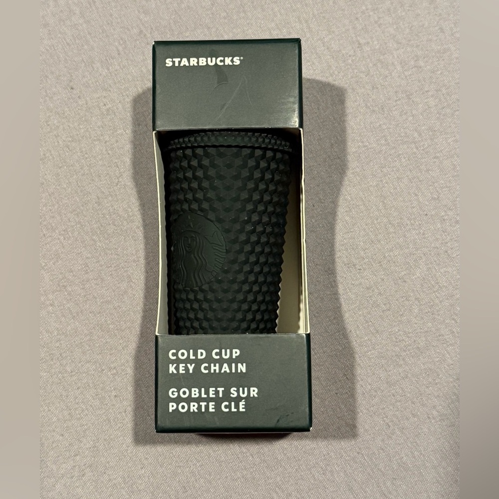 Starbucks Cold Cup Keychain Ornament - 2022 Dark Green Studded New!